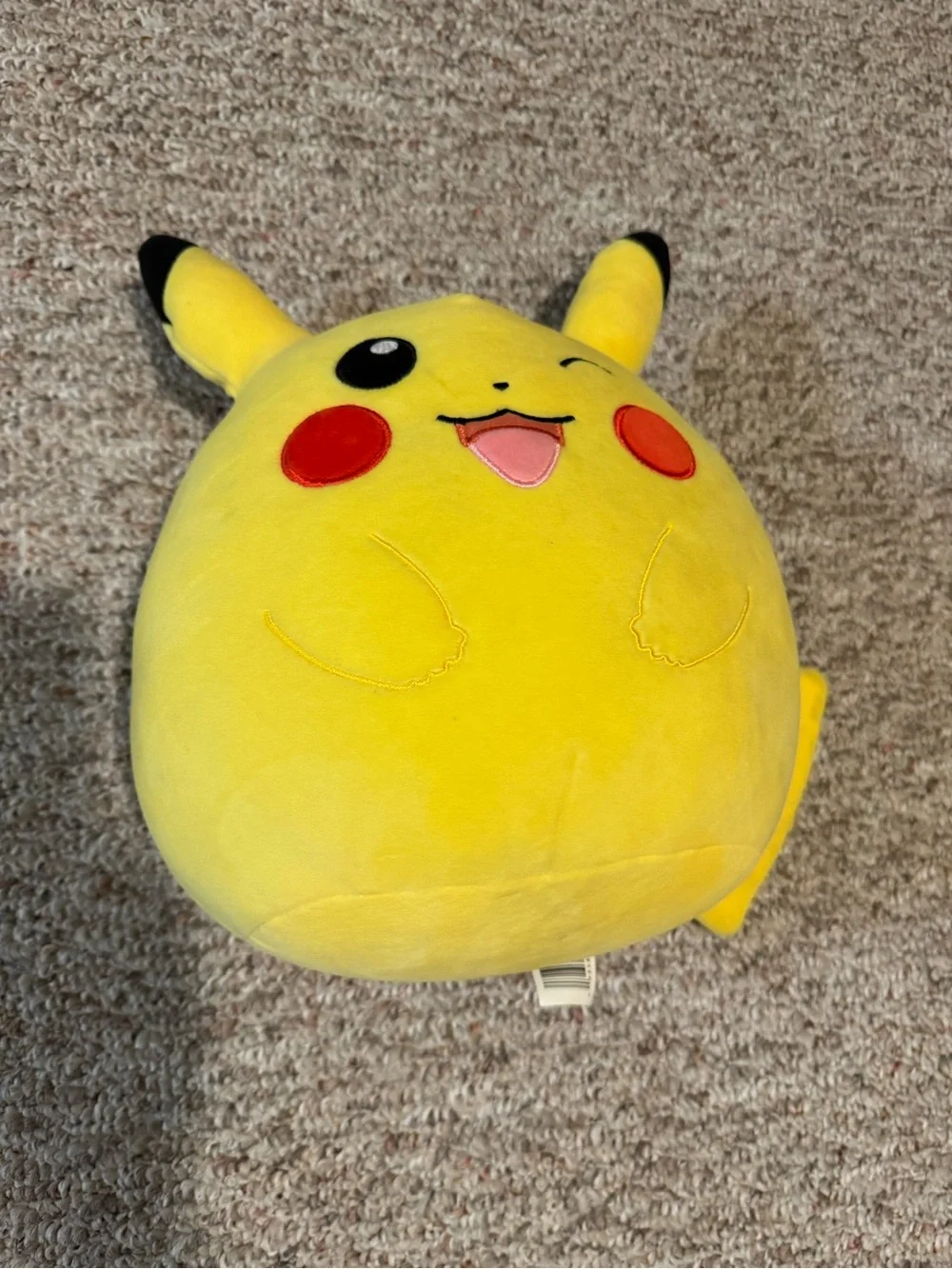 Pikachu Yellow Plush Toy - Cute Winking Pocket Monster